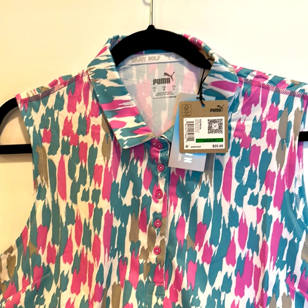 PUMA LADIES GOLF NWT!  Large.  Sleeveless polo.